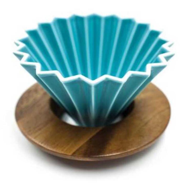 Epinox ASD-10 Ahşap Standlı Seramik Dripper, Turkuaz — Epinox — Görsel 1