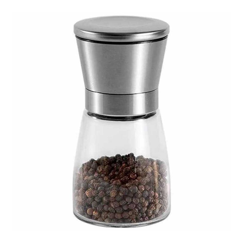 Epinox Celik Kapak Tuz Biber Degirmeni Cam CSM-130 Hazne 13 Cm