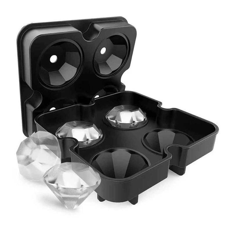 Epinox EBK-60 4'lü Elmas Slikon Buz Kalıbı, 47x38 mm — Epinox