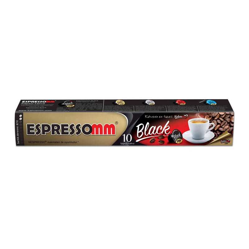 Espressomm Black Kapsül Kahve, Nespresso Uyumlu — Espressomm