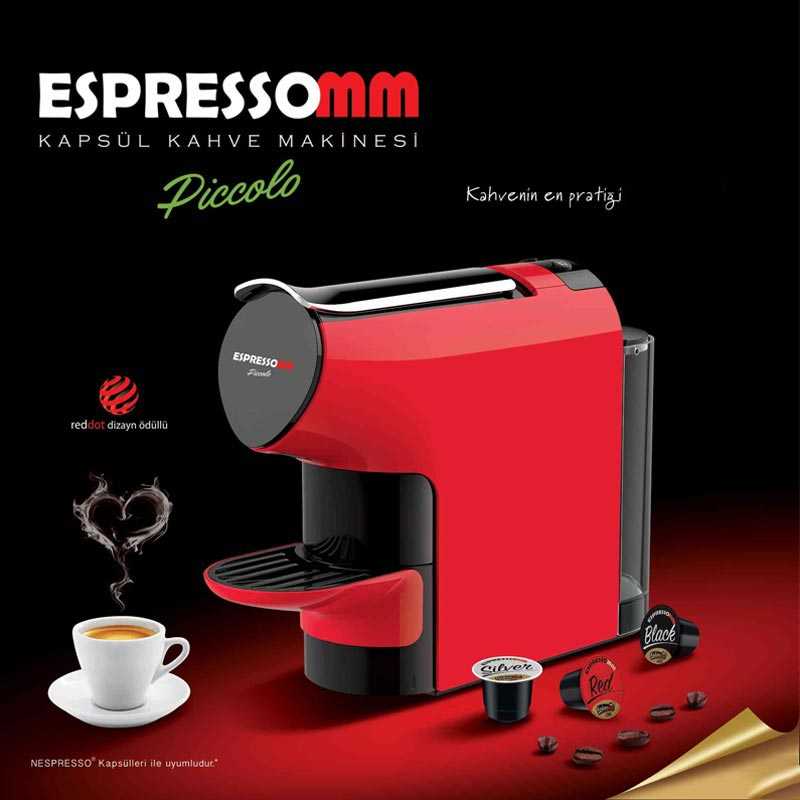 Espressomm Piccolo Kapsül Kahve Makinesi, Nespresso Uyumlu, Siyah — Espressomm — Görsel 5
