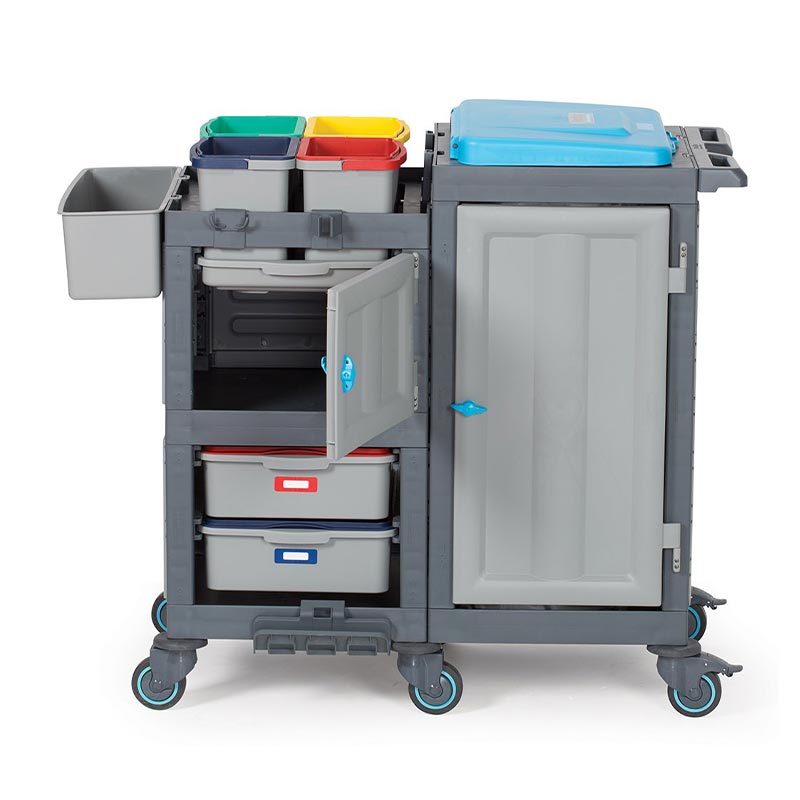 Fantom Hastane Temizlik Arabasi 4 Cop 1362 Bolmeli Procart Cekmeceli