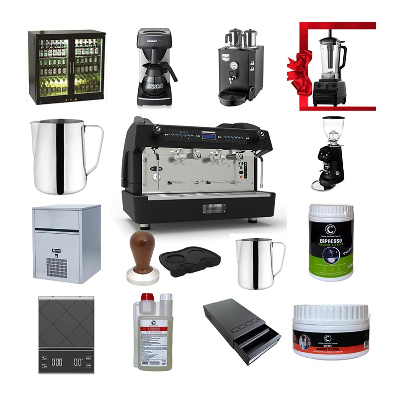 Fiamma Boiler Espresso Kahve Makinesi 250 M2 Kafe ıCıN-15 Parca Set Bar Blender 2 Hediyeli Compass Double