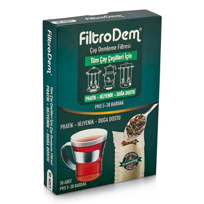 FiltroDem PRO 5-30 Fincan Çay Demleme Poşeti, 50 Adet — FiltroDem