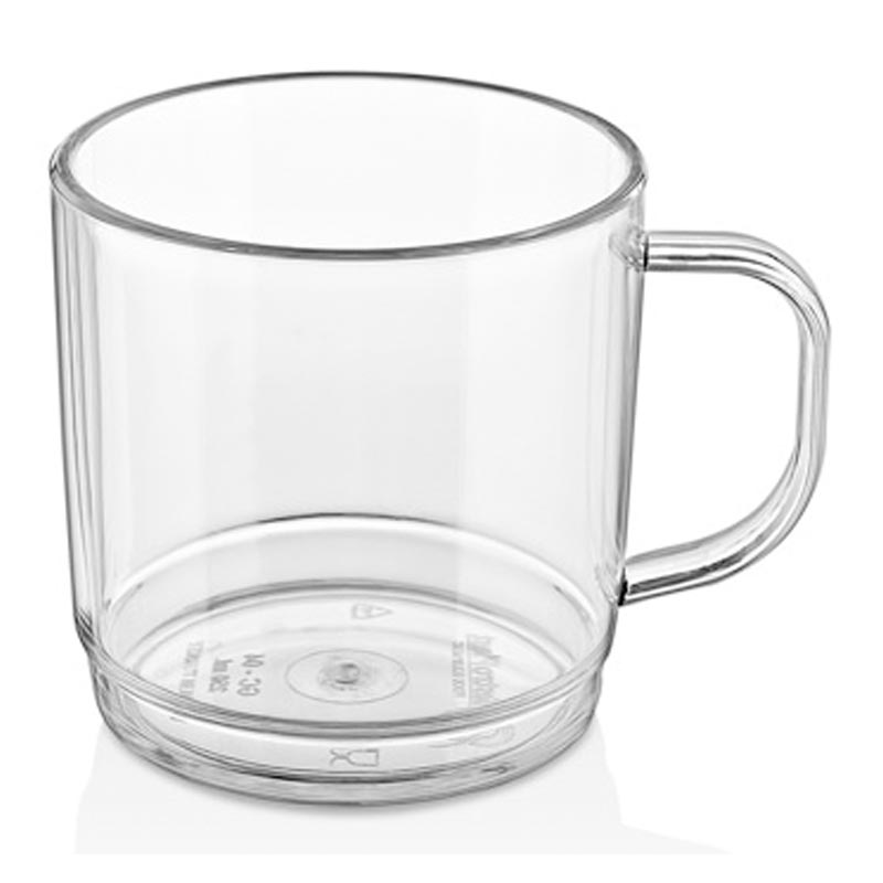 Gastrocups Polikarbonat Kulplu Bardak GC-04 250 Ml Seffaf