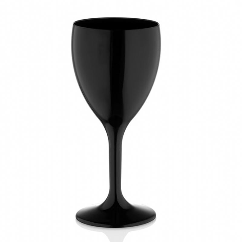 GastroCups GC-42 Polikarbon Şarap Kadehi, 255 ml, Siyah — GastroCups