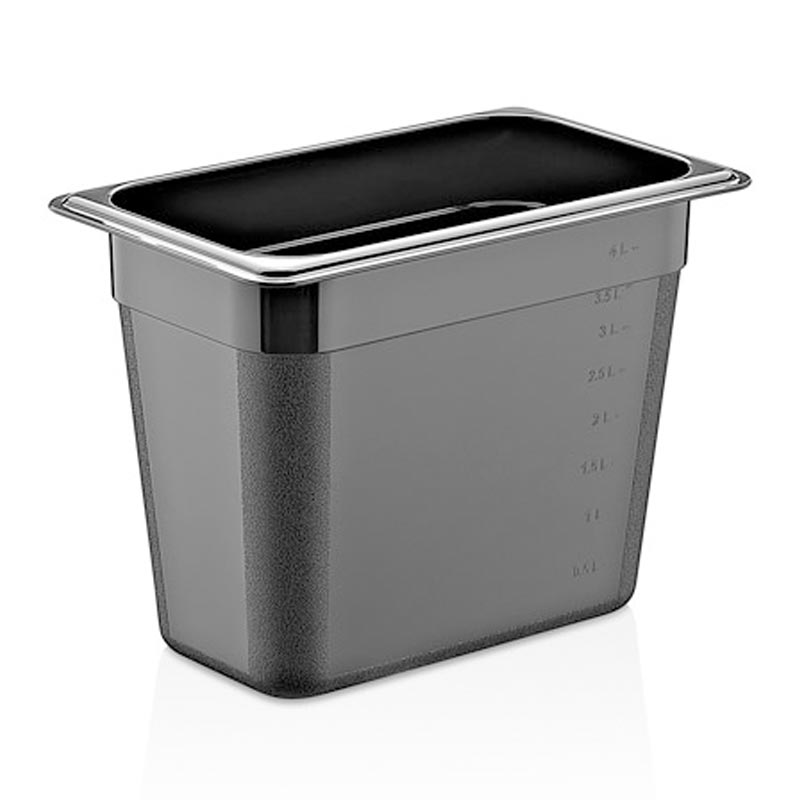 GastroPlast GN 1/3-200 mm Polikarbon Gastronorm Küvet, Siyah — GastroPlast — Görsel 1