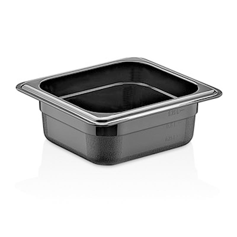 GastroPlast GN 1/6-65 mm Polikarbon Gastronorm Küvet, Siyah — GastroPlast — Görsel 1