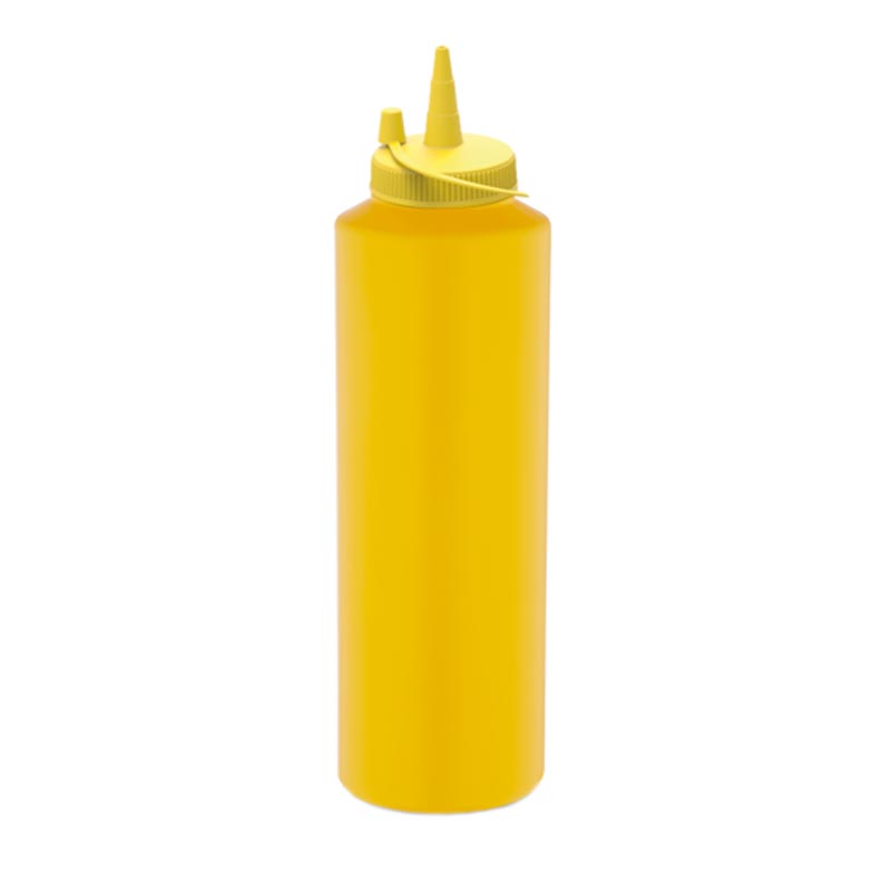GastroPlast GPSC-1000 Kapaklı Fişek Sosluk, 1000 ml, Sarı — GastroPlast