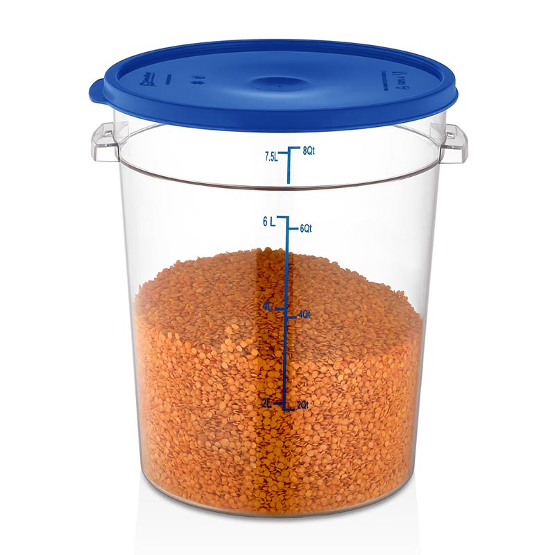 GastroPlast GRP-8 Polikarbon Yuvarlak Saklama Kabı, 7.5 L — GastroPlast