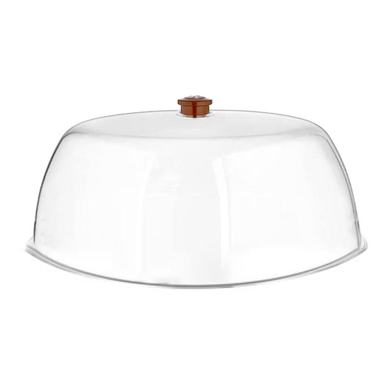 Gastroplast Polikarbonat Fanus Cm 35 Kahverengi Kulplu Yuvarlak