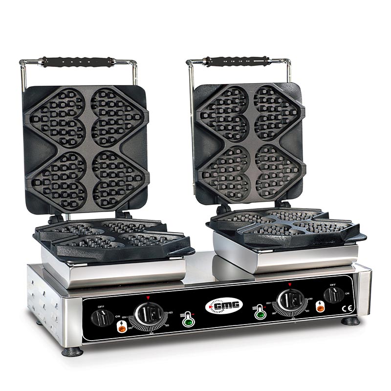 Gmg Amo Kalp Model Waffle Makinesi WE-24 Degisebilir Plaka Ti