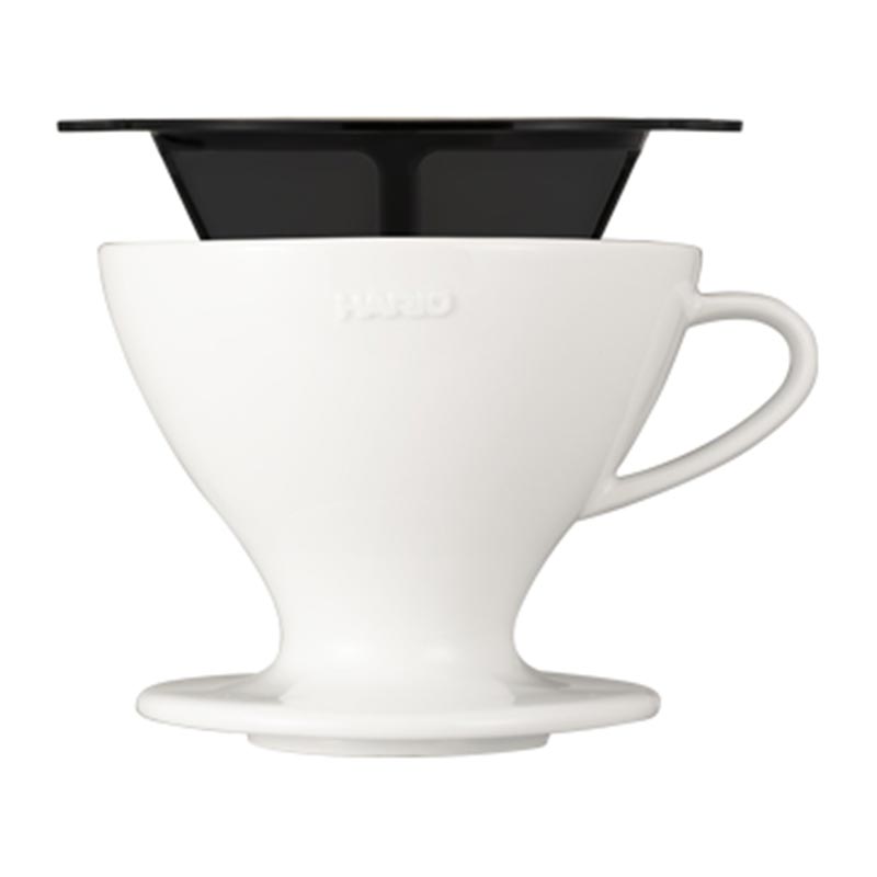 Hario PDC-02-W E60 Seramik Süzgeçli Dripper, Beyaz — Hario — Görsel 1