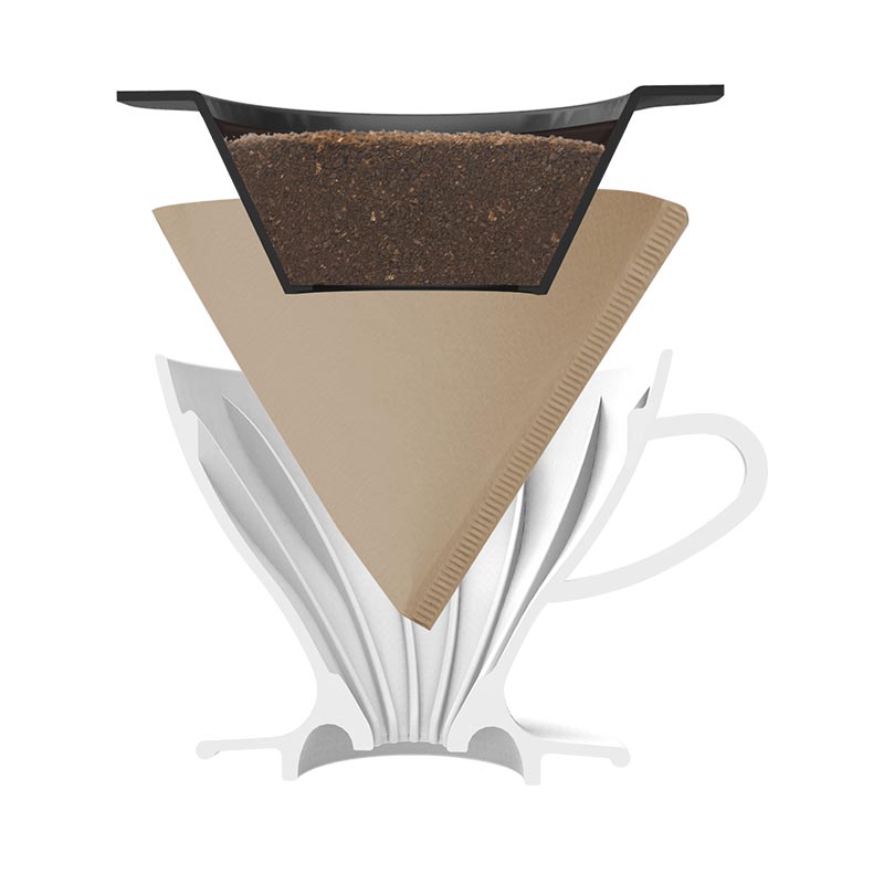 Hario PDC-02-W E60 Seramik Süzgeçli Dripper, Beyaz — Hario — Görsel 3