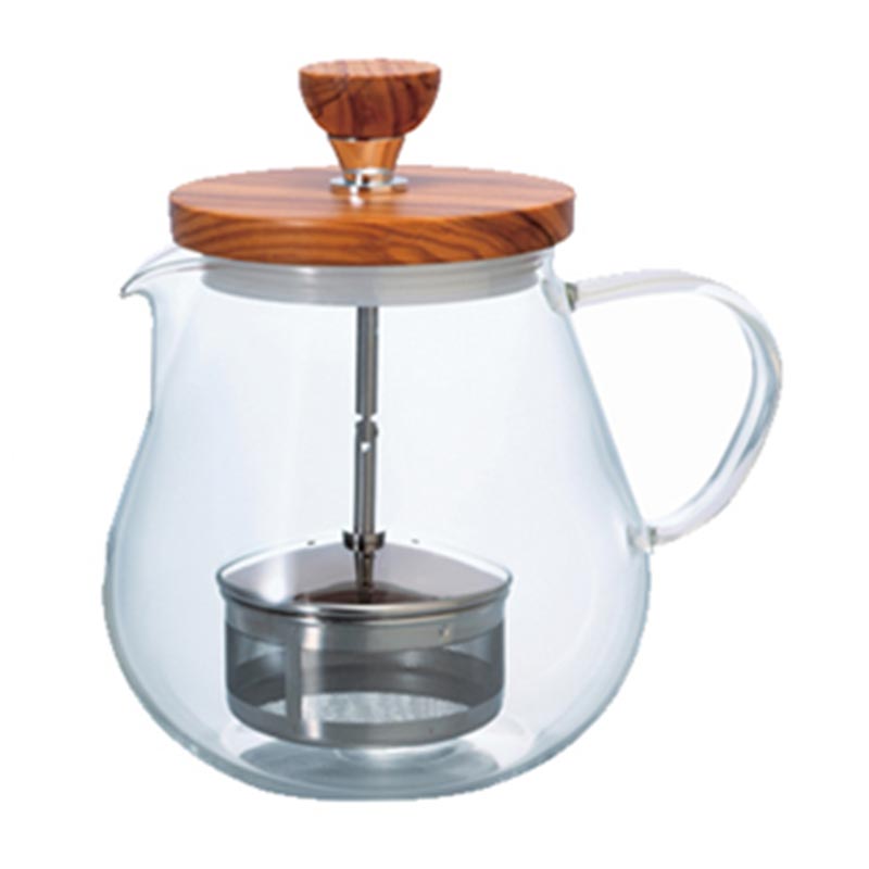 Hario TEO-70-OV Pull Up Tea Maker, Teaor Wood, 700 ml — Hario
