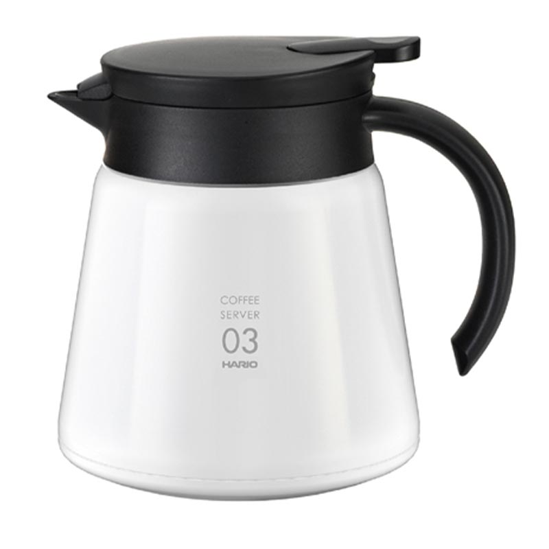 Hario VHS-80W V60 03 Yalıtımlı Paslanmaz Servis Sürahisi, 800 ml, Beyaz — Hario — Görsel 1