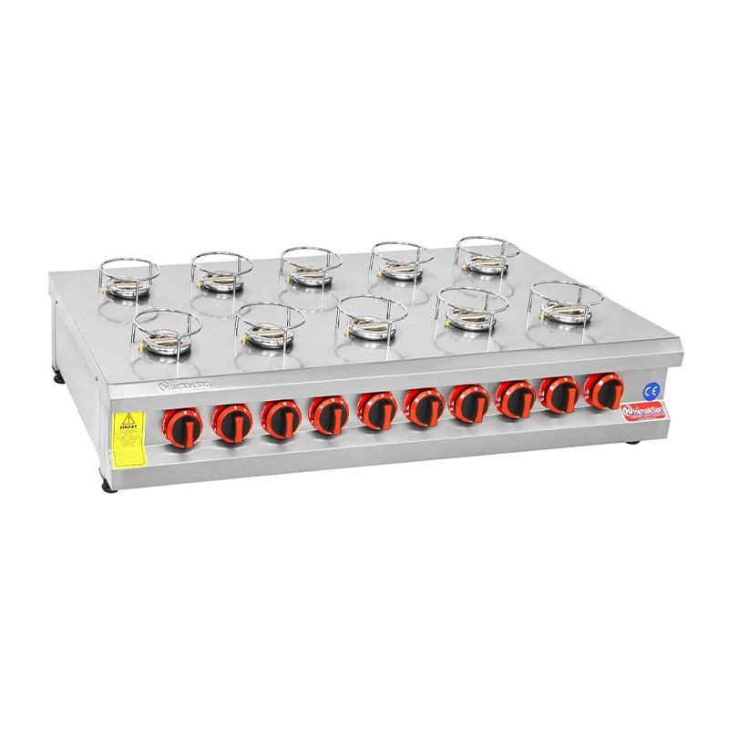 Himaksan HMK-KNFOG 10 CE Set Üstü 10 Gözlü Künefe Ocağı, LPG — Himaksan