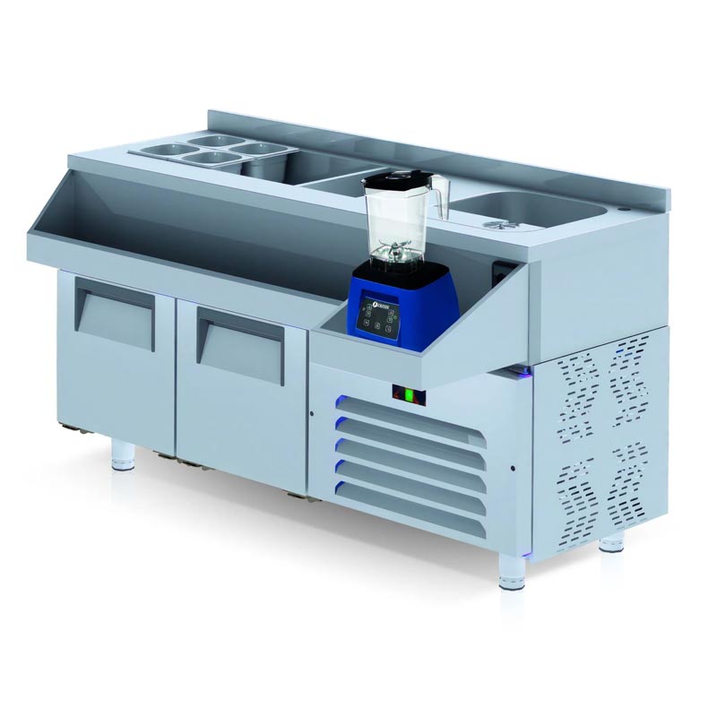 ıceinox Buzdolabi 120x60x85 CCY-140 Cm Kokteyl Hazirlik