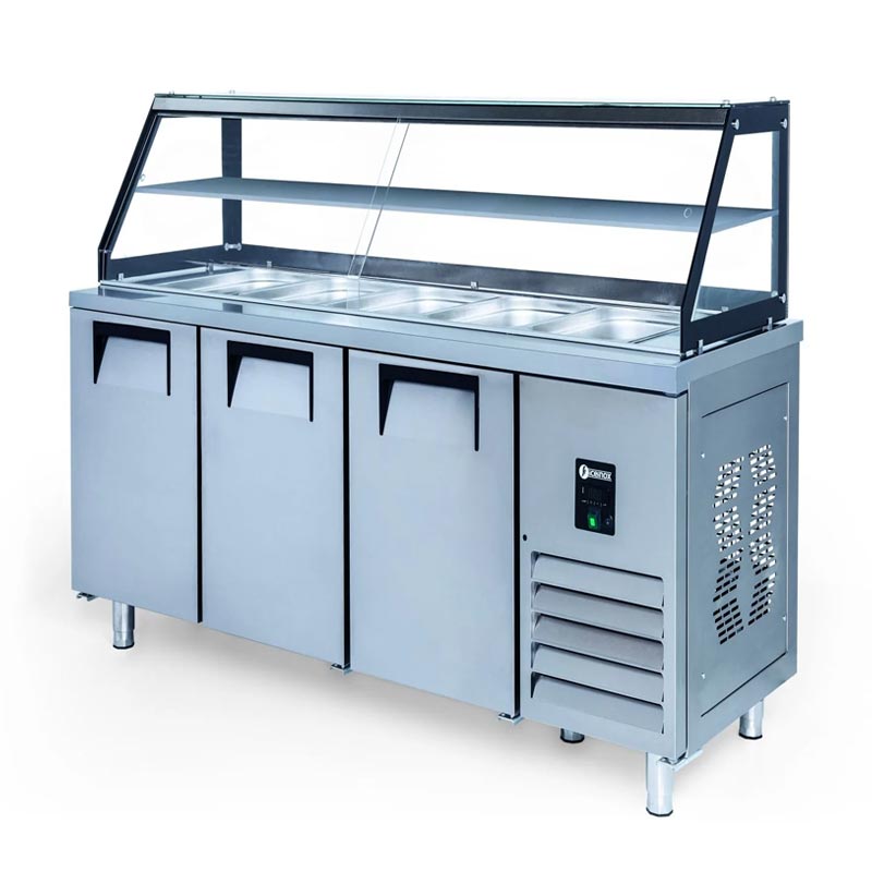 ıceinox 515 Cr Camli Servis Buzdolabi G 3 Kapili Sts