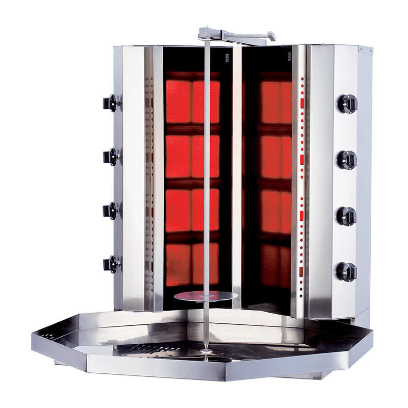 Kalitegaz Doner Ocagi 4 4 Radyanli Gazli Motorsuz Klg141vg Camli V Model