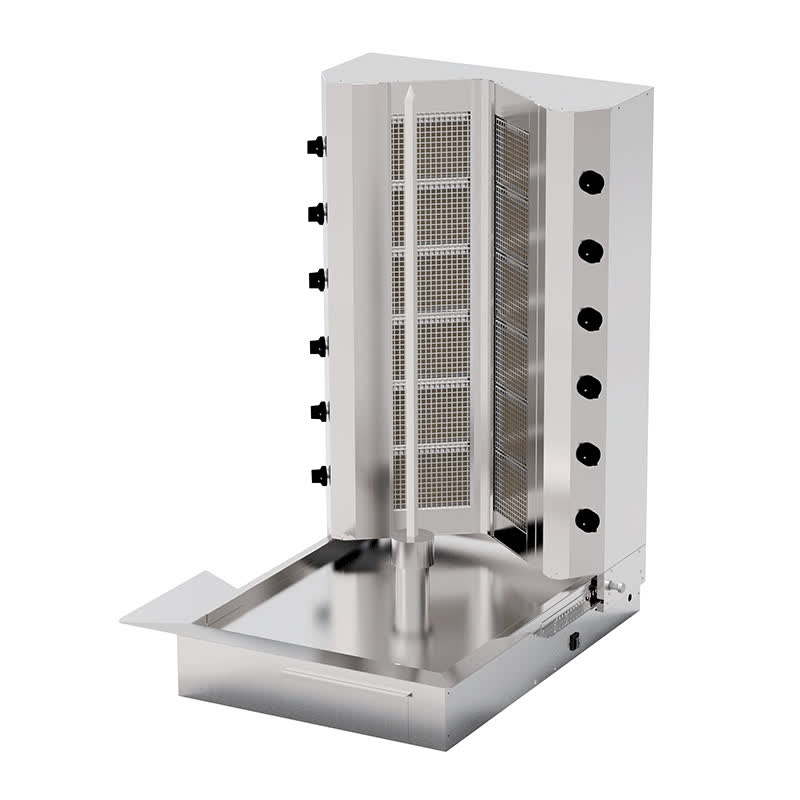 Kalitegaz Doner Ocagi 6 6 Radyanli Gazli Motorsuz Hareketli Govde Klg146vh ısiticili V Model