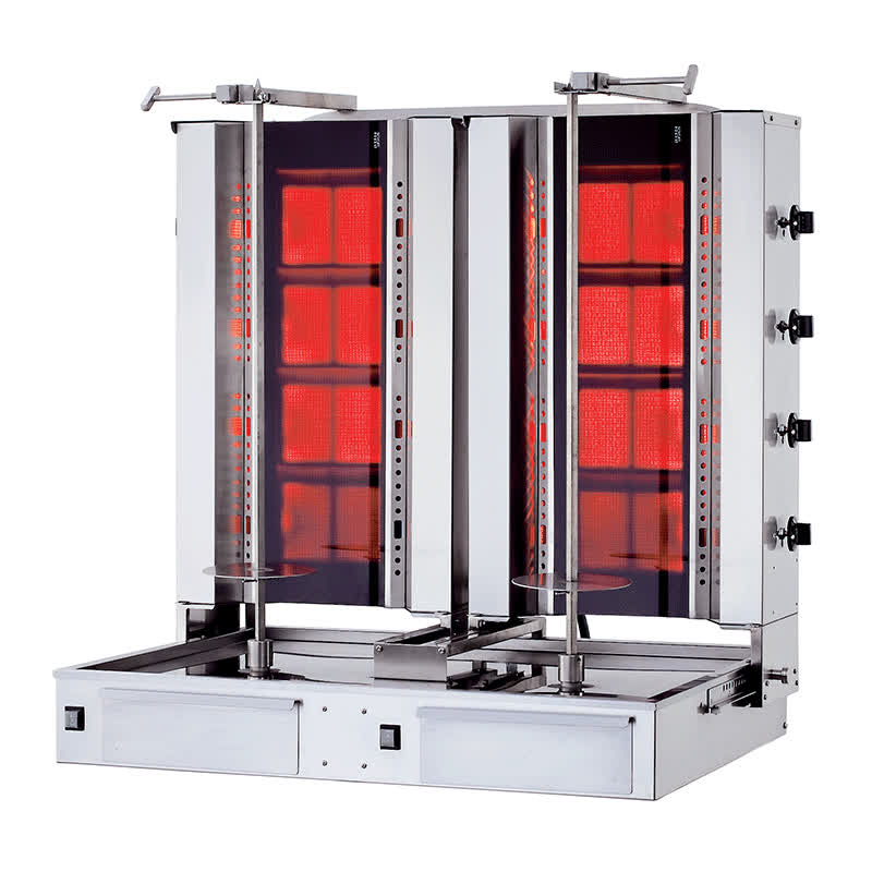 Kalitegaz Model Doner Ocagi 4 4 Radyanli Gazli Alttan Motorlu Hareketli Klg224tg Govde Camli ıkiz