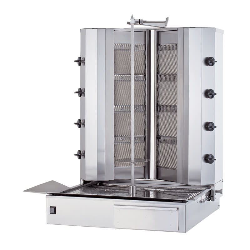 Kalitegaz Doner Ocagi 4 4 Radyanli Gazli Alttan Motorlu Hareketli Klg224v Govde V Model