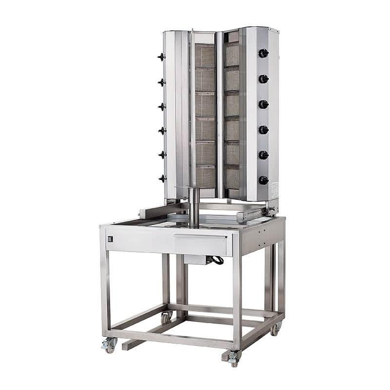 Kalitegaz Doner Ocagi 6 6 Radyanli Gazli Alttan Motorlu Hareketli Govde Klg226vad Dolapli V Model