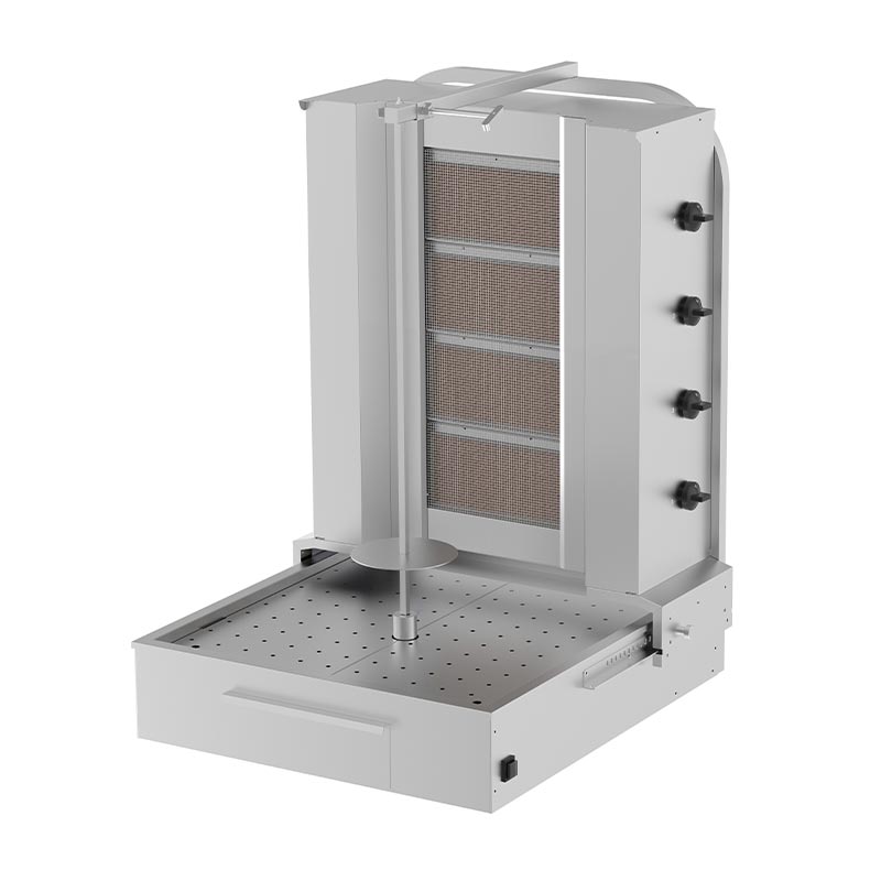Kalitegaz Genis Kesim 4 Radyanli Doner Makinesi KLG-251 Gazli Chef Doner