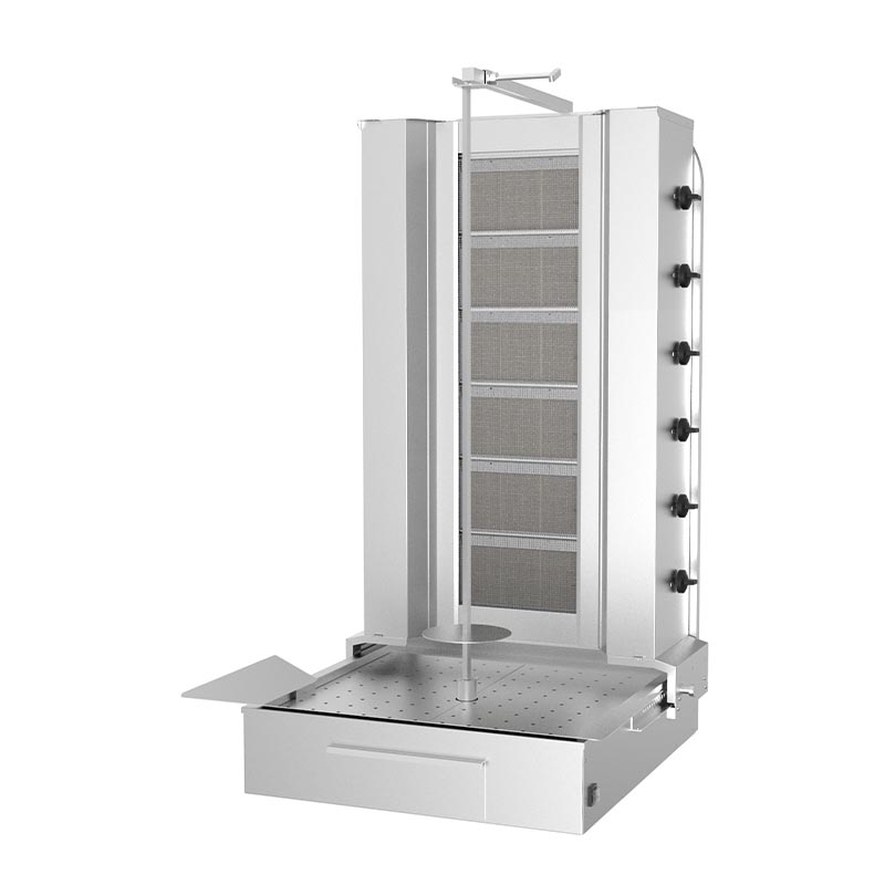 Kalitegaz Doner Genis Kesim 6 Radyanli Doner KLG-253 Makinesi Gazli Chef