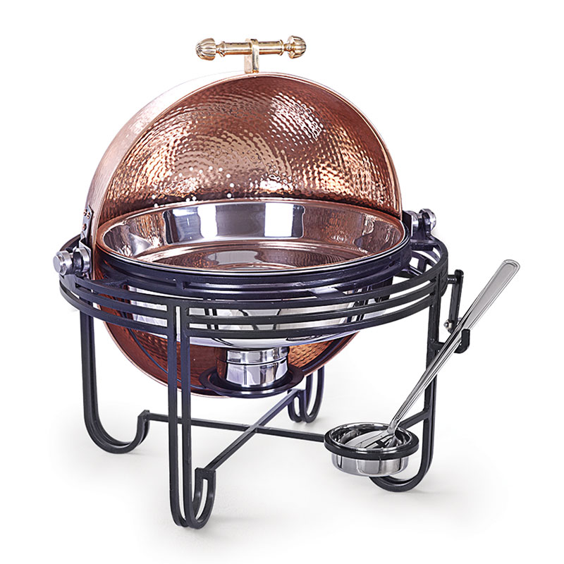 Kapp Chafing Dish Dovme Bakir Yuvarlak