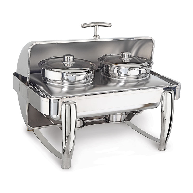 Kapp Chafing Dish Roll Top Cift Corbalik 5 L 2x4 Jel Yakitli Delux