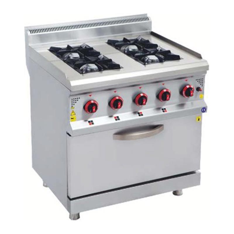 Karacasan Fırınlı Kuzine, 4 Gözlü, 1000x1000x850 mm, LPG — Karacasan