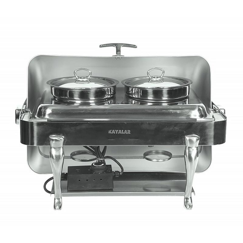 Kayalar Li Chafing Dish Corbalik Roll TOP-180 Derece 2 Acilir Jel Yakitli