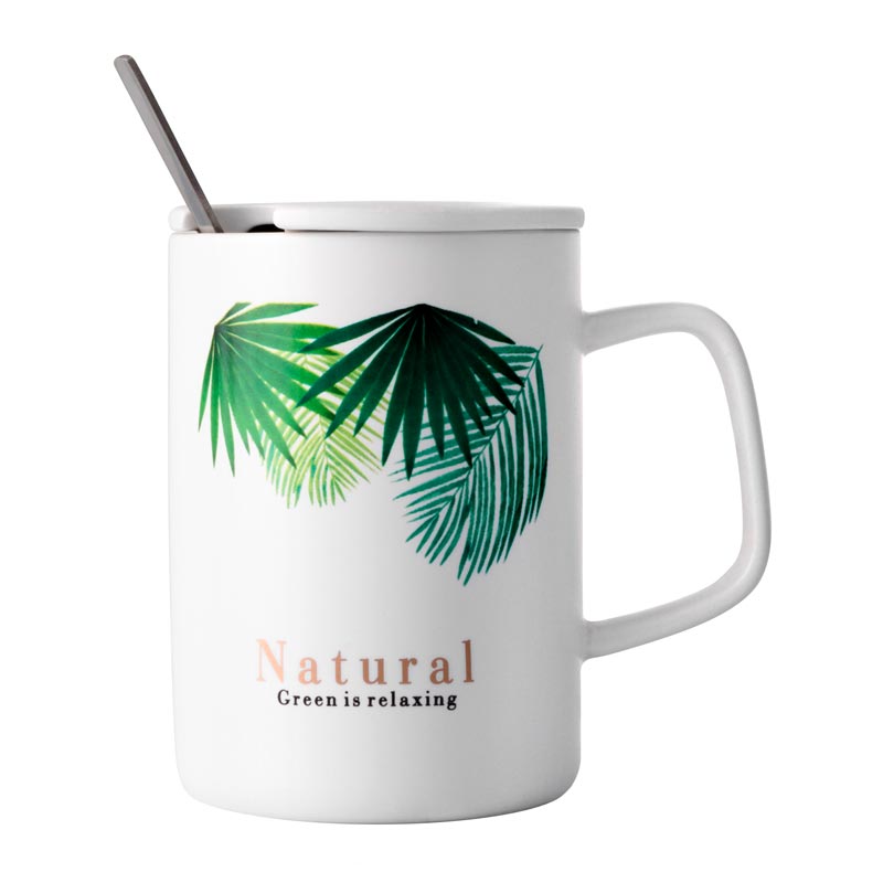 Keenmax Desenli Kasikli Kupa Yaprak