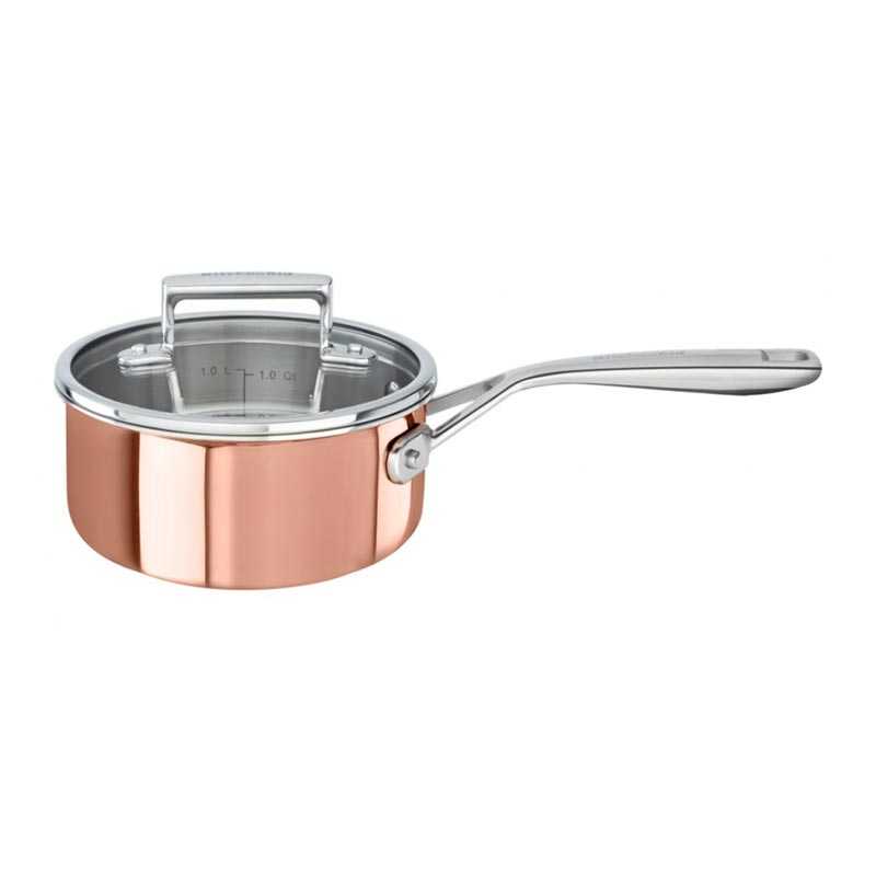KitchenAid 3-Ply Uzun Sap Sos Tenceresi, 16 cm, Bakır — KitchenAid