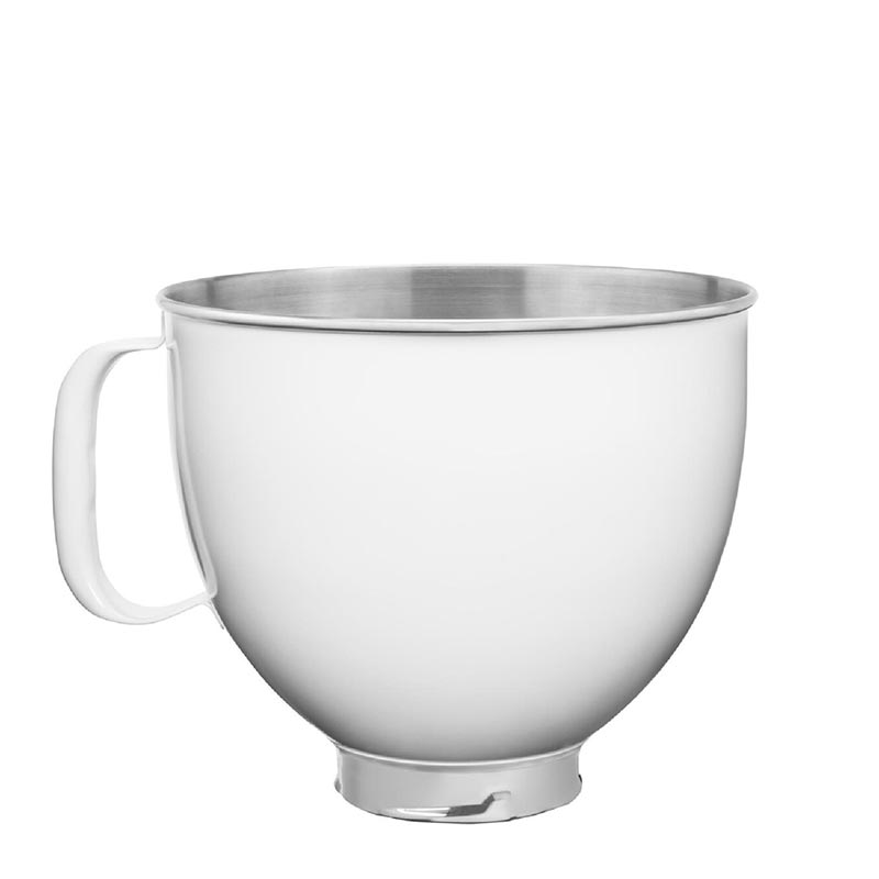 KitchenAid 5KSM5SSBWH 4.8 L Stand Mikser için Paslanmaz Çelik Kase, Beyaz — KitchenAid