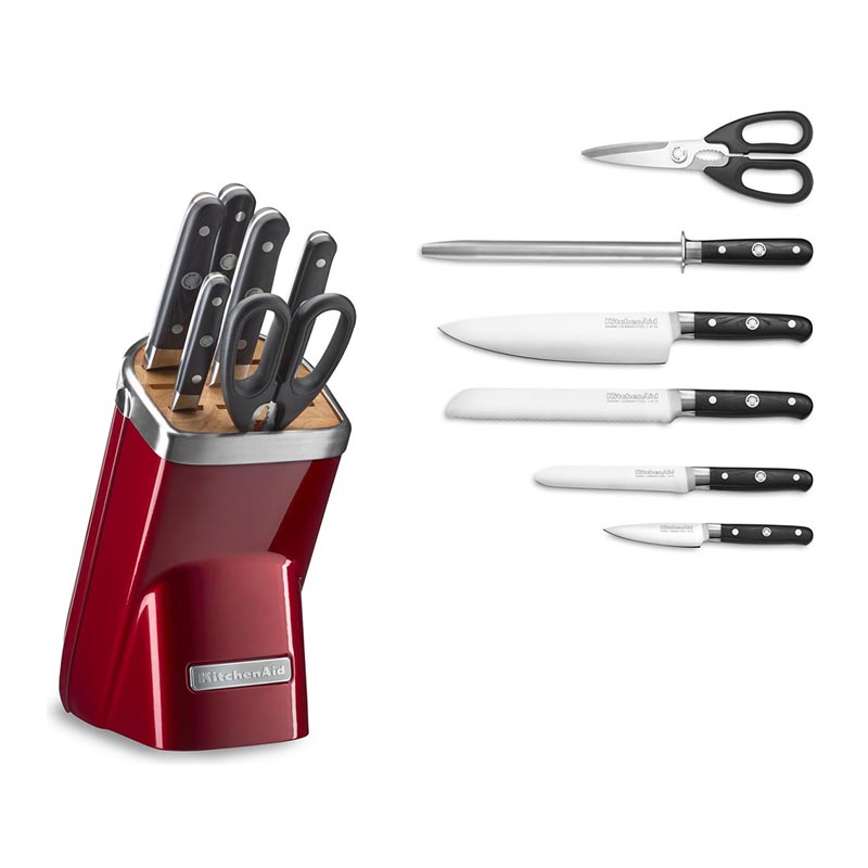 KitchenAid Bloklu Bıçak Seti, 7 Parça, Elma Şekeri — KitchenAid — Görsel 3