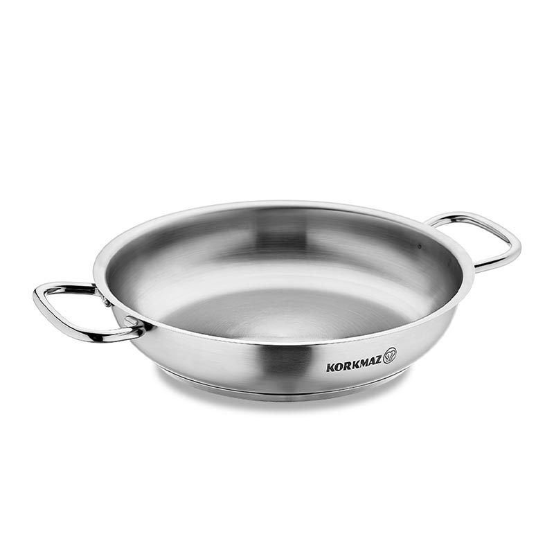 Korkmaz Proline Paella Satin Cift 32x6 Sapli Tava Cm