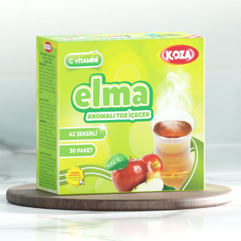 Koza Az Şekerli Tek İçimlik Elma Aromalı Toz İçecek — Koza