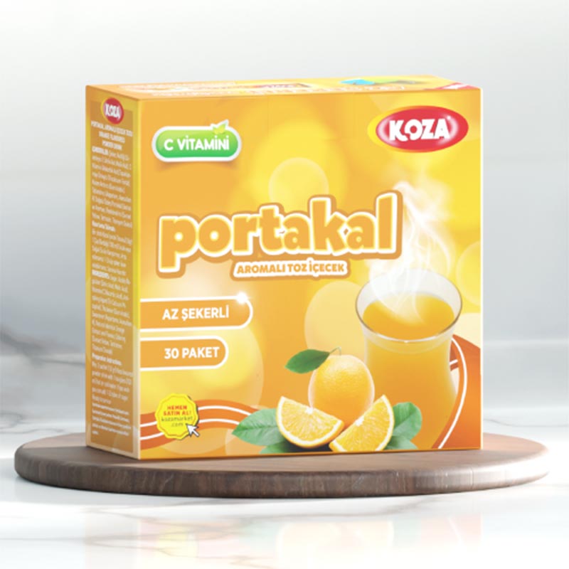 Koza Az Şekerli Tek İçimlik Portakal Aromalı Toz İçecek — Koza