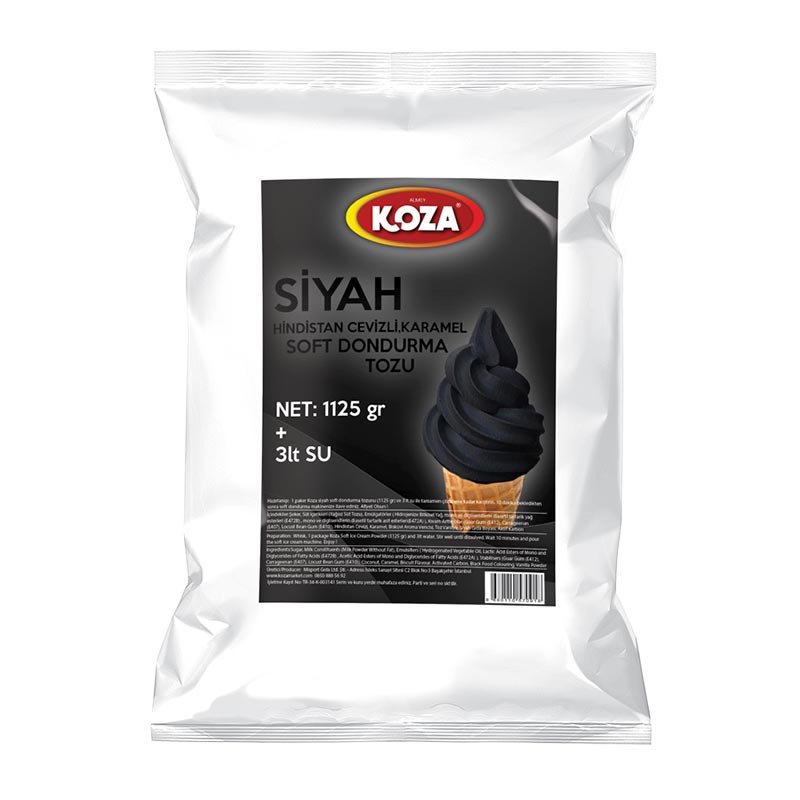 Koza Siyah Soft Dondurma Tozu, 1125 gr — Koza — Görsel 1