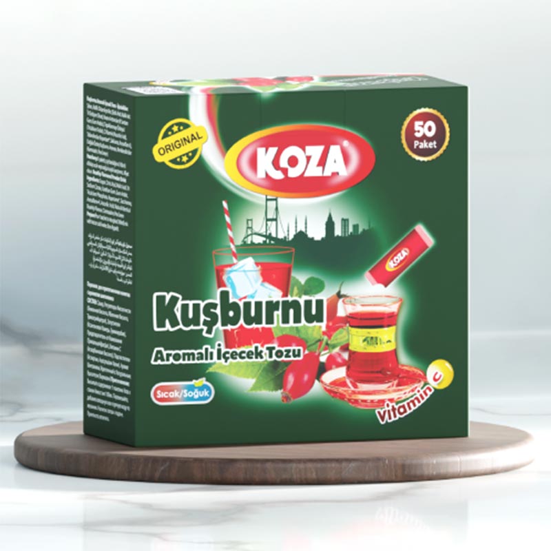 Koza Tek İçimlik Kuşburnu Aromalı Toz İçecek — Koza