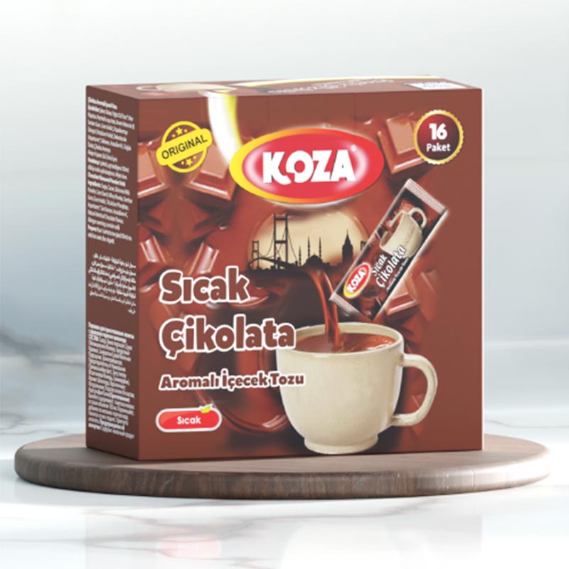 Koza Tek İçimlik Sıcak Çikolata Aromalı Toz İçecek — Koza