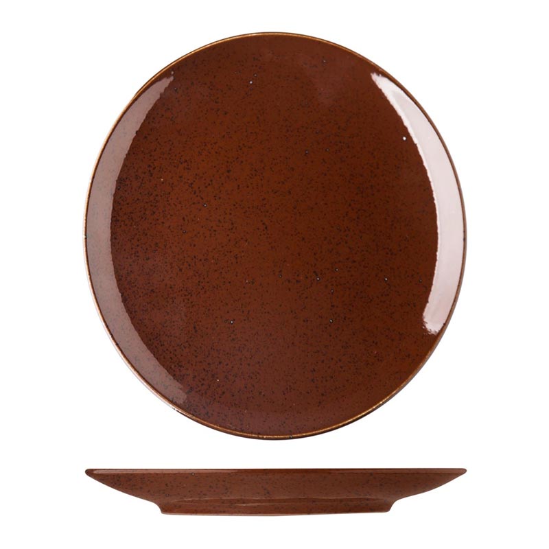 Lilien Lifestyle Coupe Düz Tabak, 21 cm, Kahverengi — Lilien