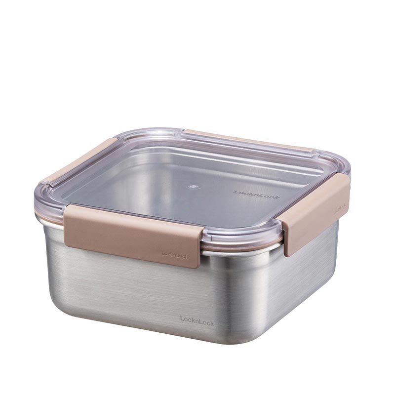 LocknLock LST605 Paslanmaz Çelik Fırın ve Saklama Kabı 1.3 L, Kahverengi — LocknLock