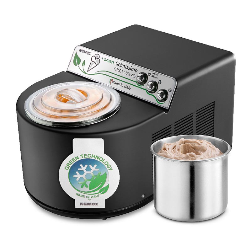 Nemox Gelatissimo Exclusive i-Green Dondurma Makinesi, Siyah — Nemox
