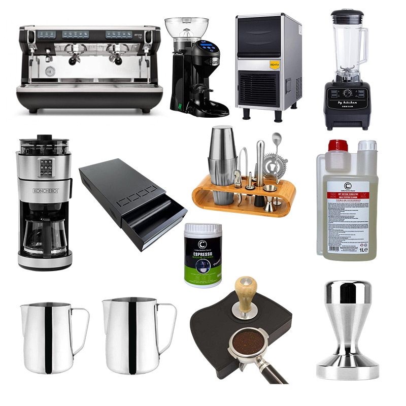 Nuova Gruplu Espresso Kahve Makinesi 13 Parca Kafe Seti LıFE-2 Simonelli Appia Siyah