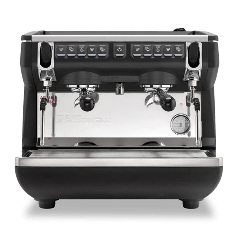 Nuova Life Compact Siyah Otomatik Tall Cup Tam Espresso Kahve Makinesi 2 Gruplu Simonelli Appia