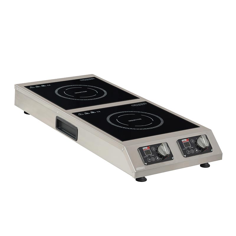 Omake IND21.I25 Cam Yüzeyli Dikey İndüksiyon Ocak, 2x3500 W, Elektrikli — Omake